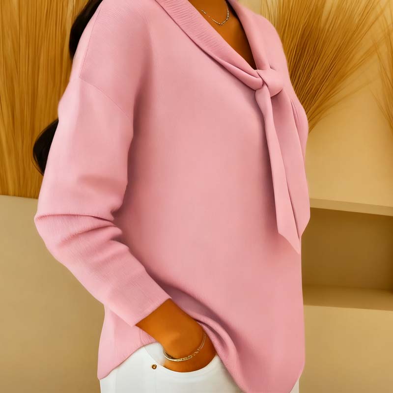 【S~5XL】Női pulóver egyszínű, kötéses detailszsel és hosszú ujjjal, laza és szabad illésű